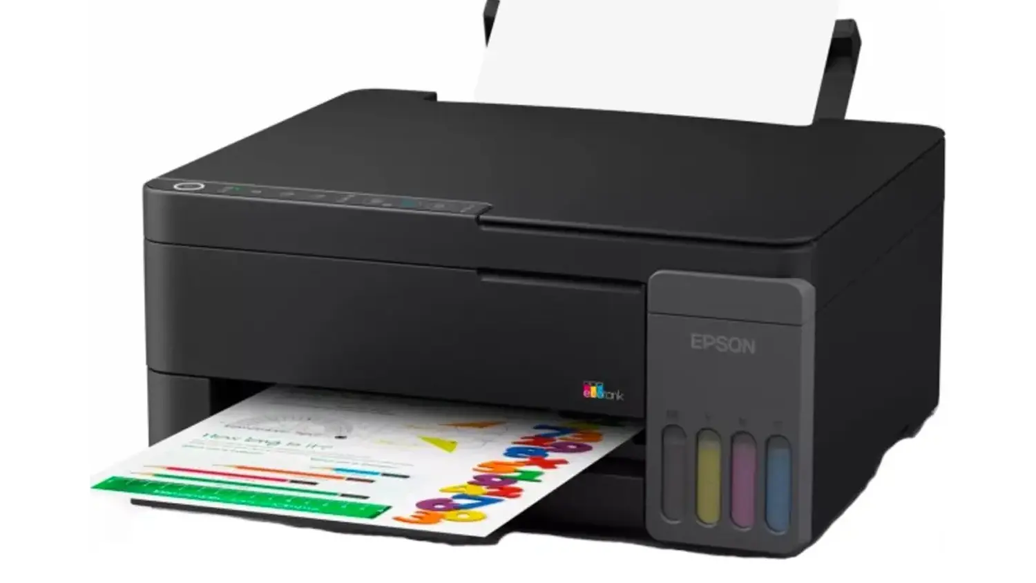 Inkoustová tiskárna Epson EcoTank L3310 s vytištěným papírem