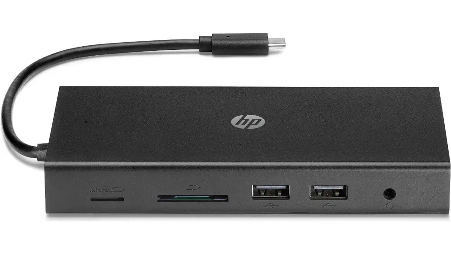 Přenosný USB-C hub HP Travel 1C1Y5AA na bílém pozadí