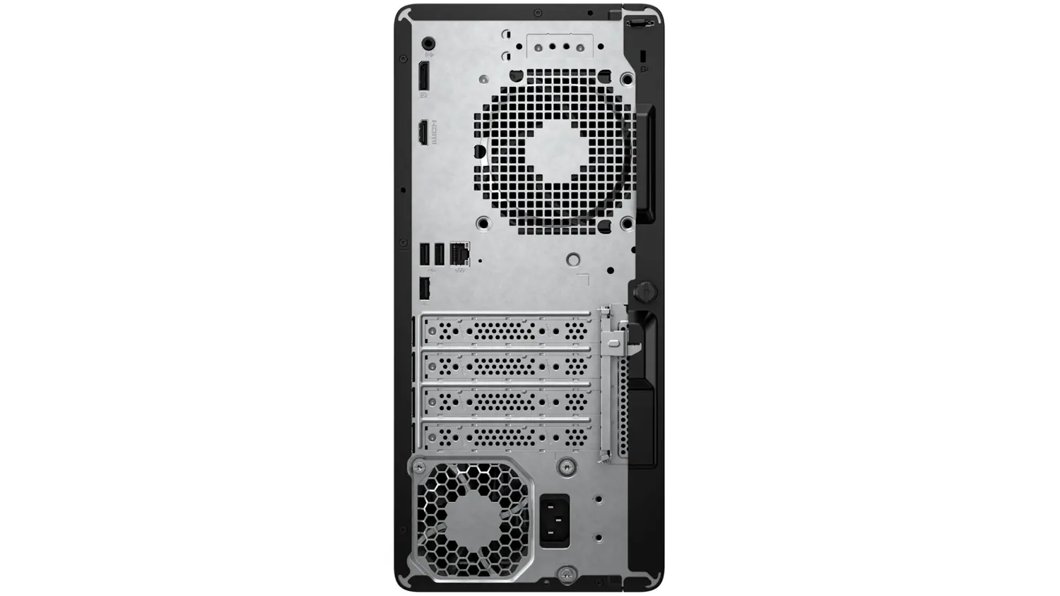 Stolní počítač HP ProDesk TWR 2 G1a ze zadní strany