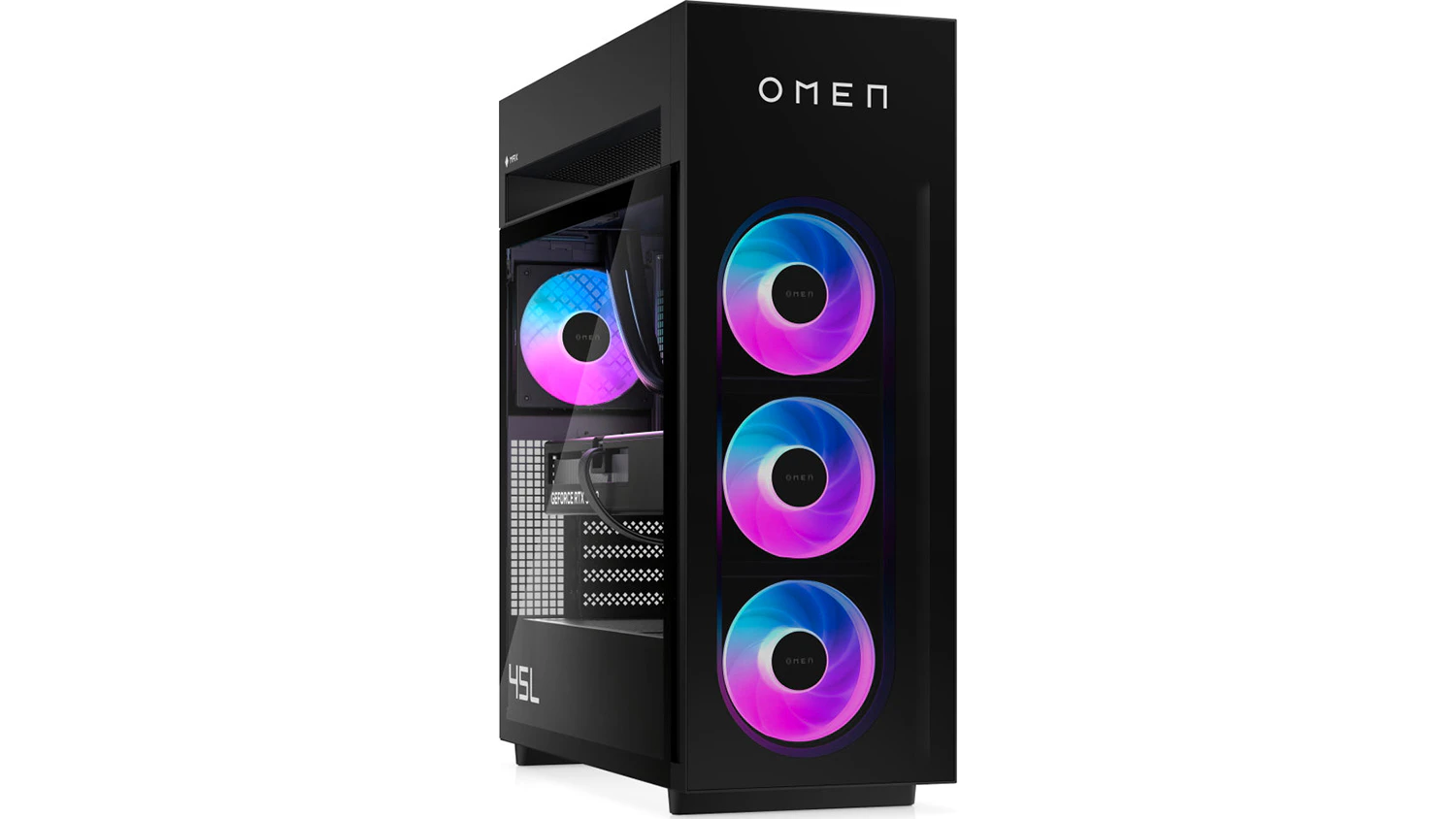 Stolní počítač HP Omen – pohled ze strany