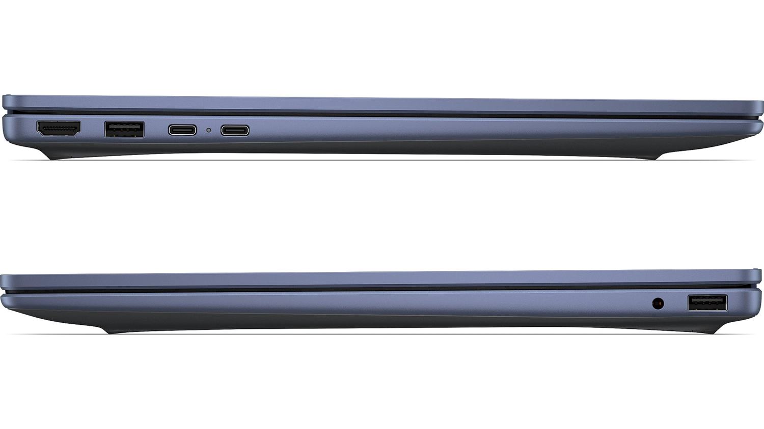 Porty notebooku HP OmniBook 3 na stranách