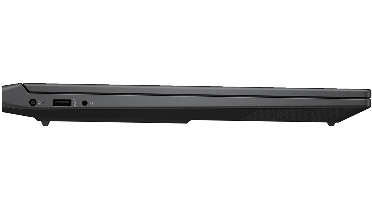 Pohľad zboku na notebook HP Victus