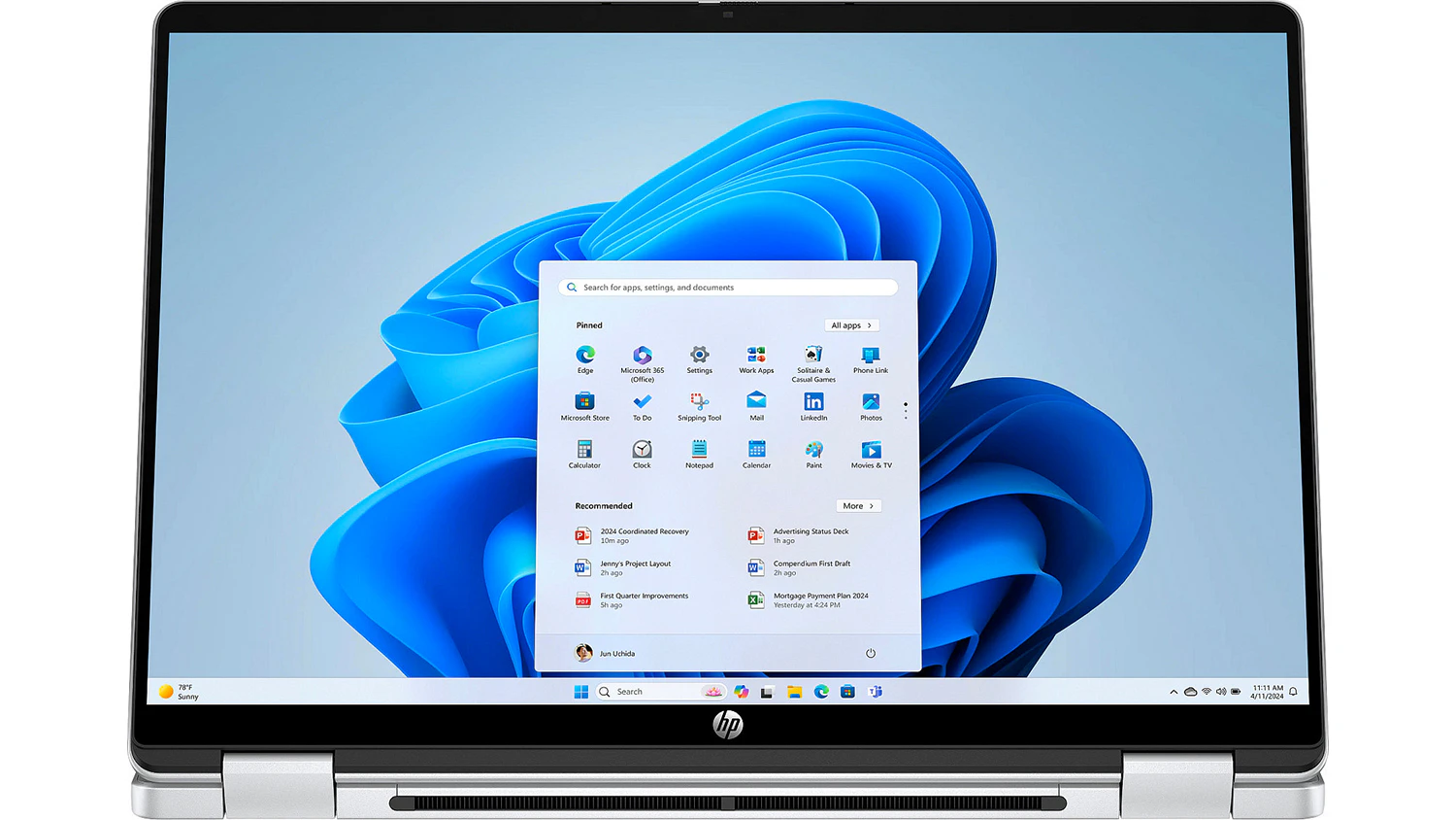 HP OmniBook 5 Flip – pohled na displej