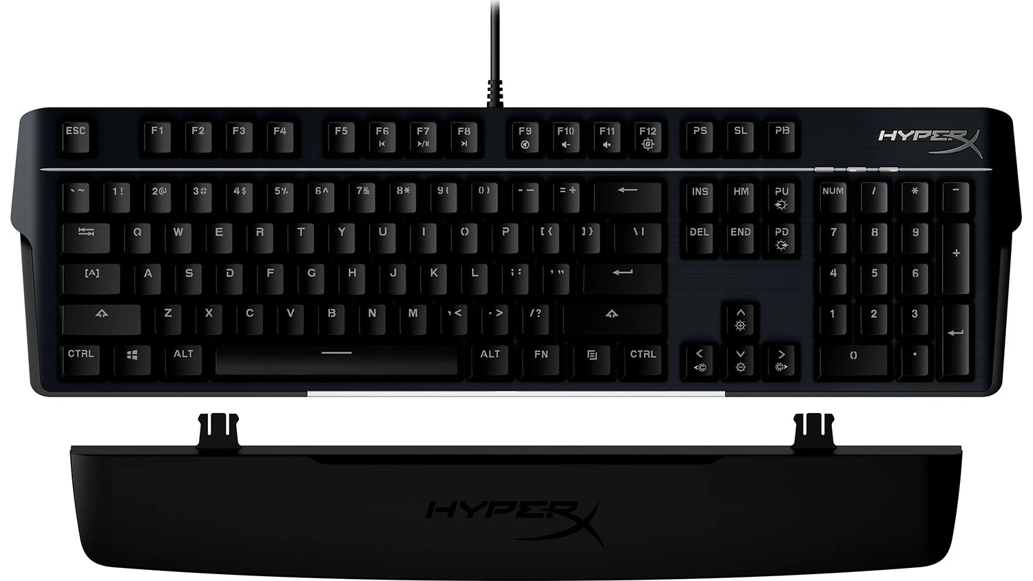 Kl&aacute;vesnice HyperX Alloy s odn&iacute;matelnou podložkou