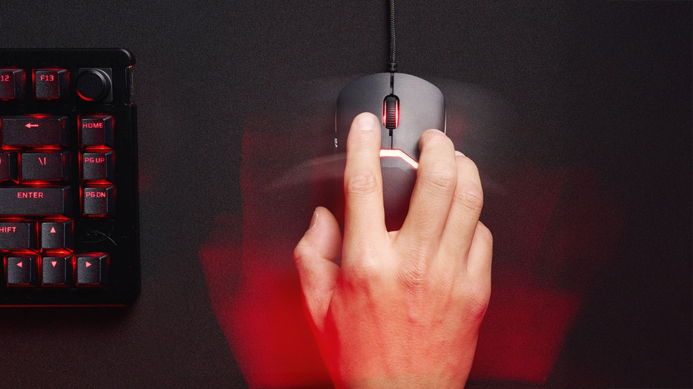 Rychlá odezva až 8k Hz herní drátové myši HyperX Pulsefire Saga, Black_03
