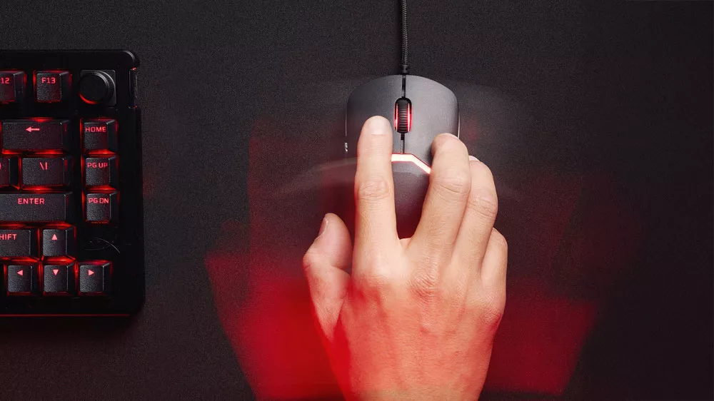 Rýchla odozva až 8k Hz hernej drôtovej myši HyperX Pulsefire Saga, Black_03