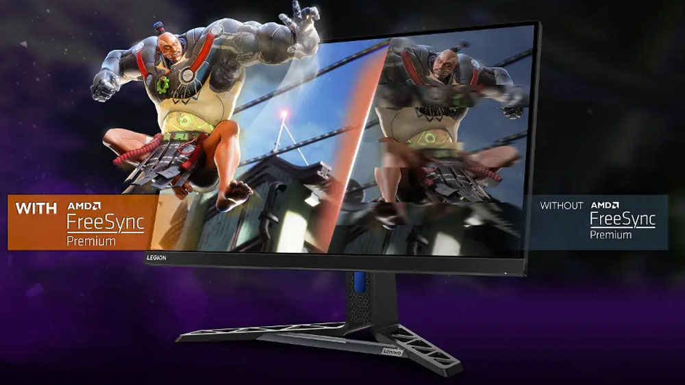 Detailní záběr na displej monitoru Lenovo Legion Y27h-30 zobrazující živé barvy_02