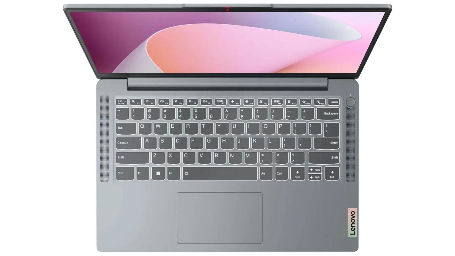 Pohled na kl&aacute;vesnici notebooku Lenovo IdeaPad Slim 3 14AMN8