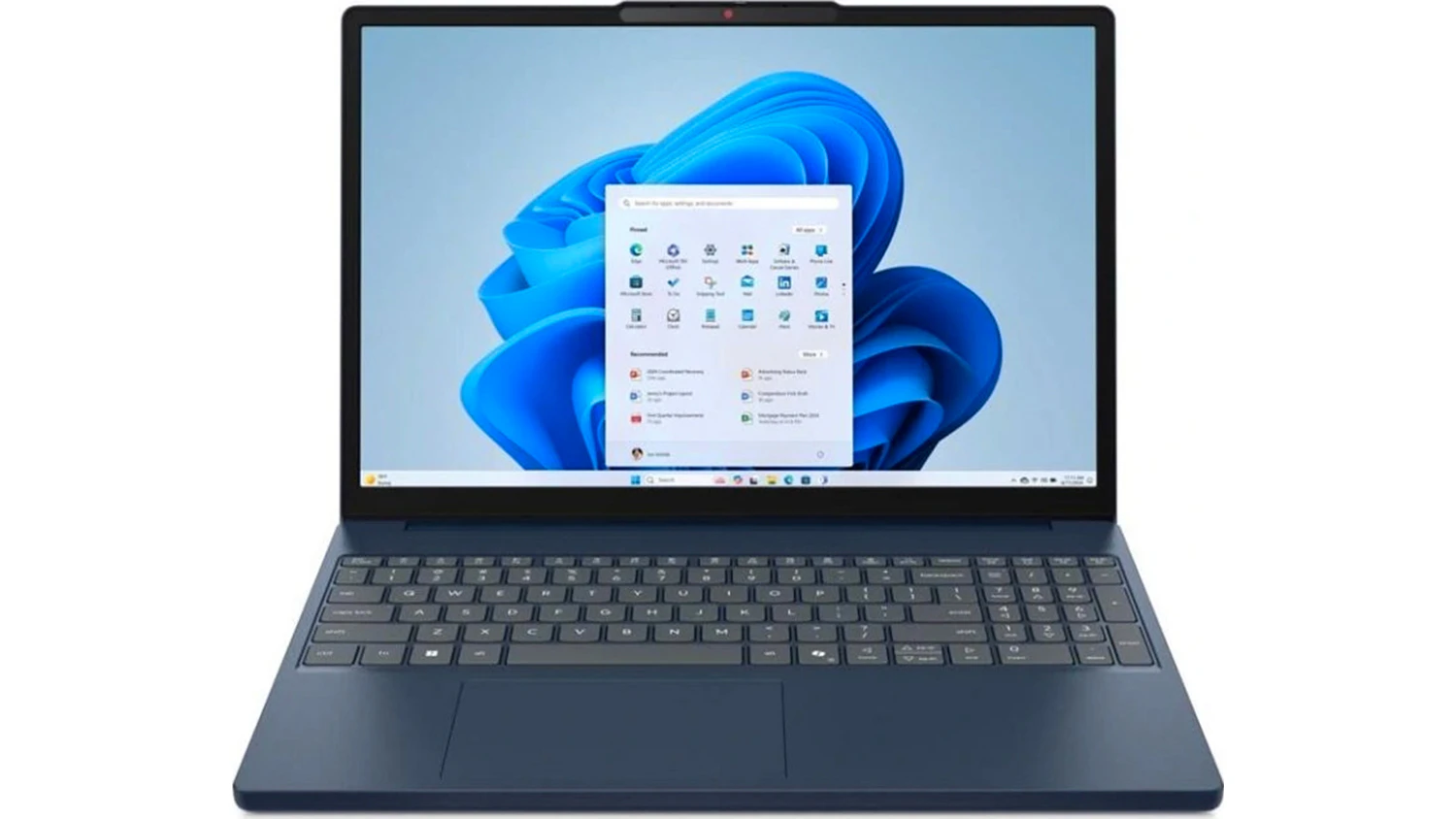 Pohľad spredu na notebook Lenovo IdeaPad Slim 3 16ARP10