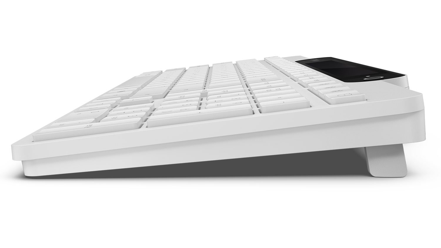 PC klávesnice Lenovo 800 Self-Charging Keyboard CZ/SK boční pohled