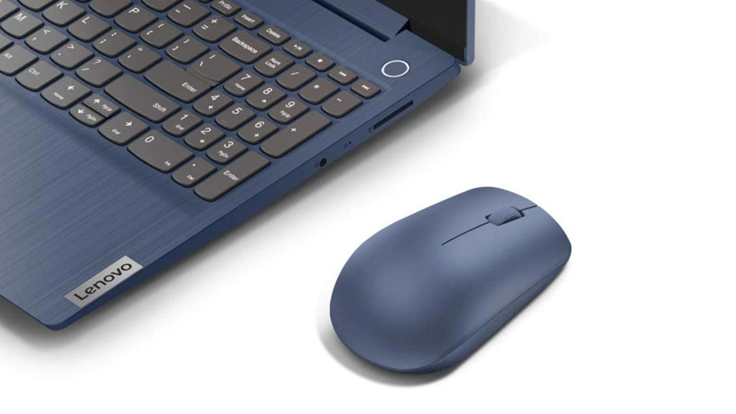 PC myš Lenovo 530 Wireless Abyss Blue pri notebooku