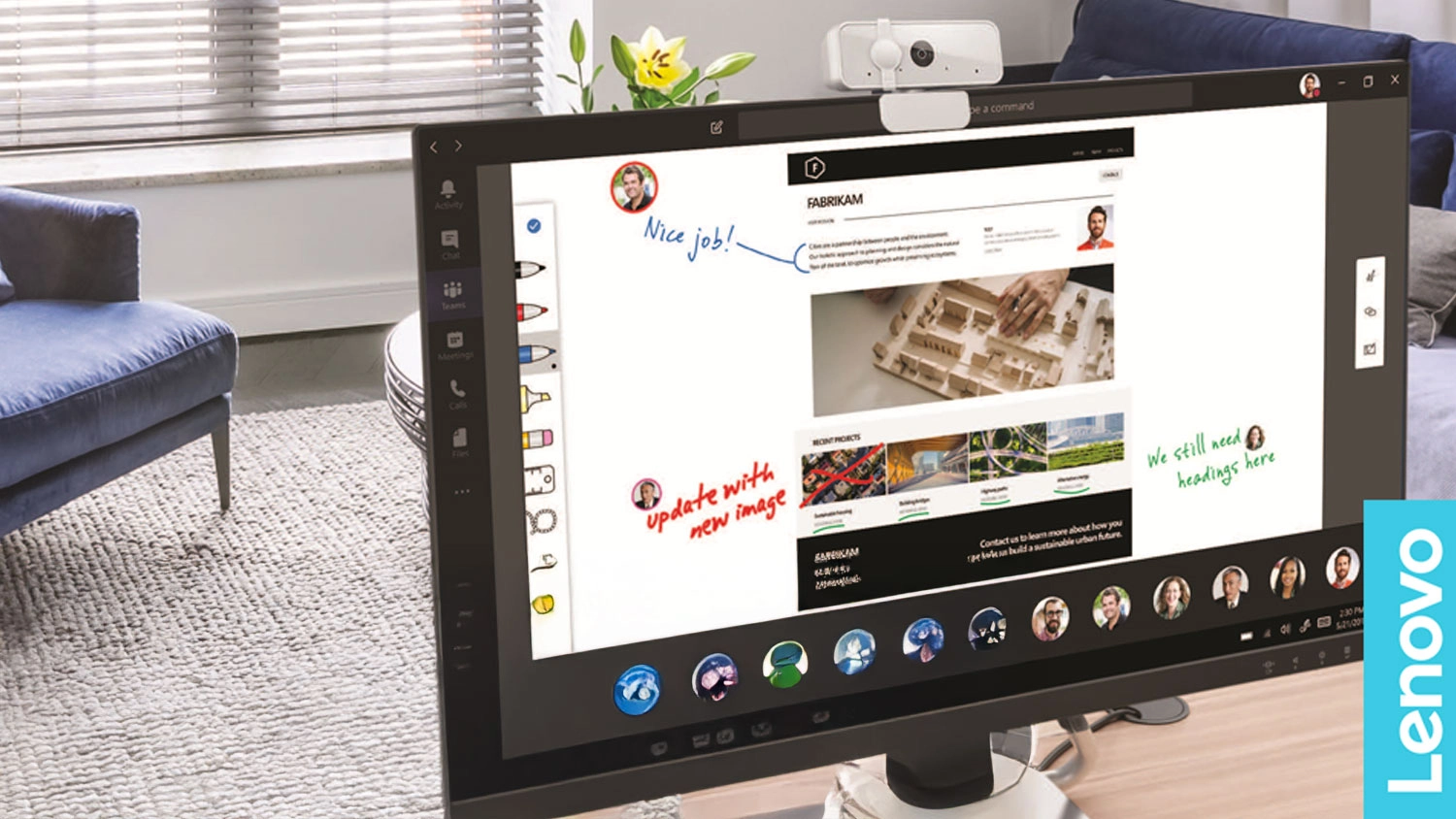 Webkamera Lenovo 300 FHD Webcam na monitore