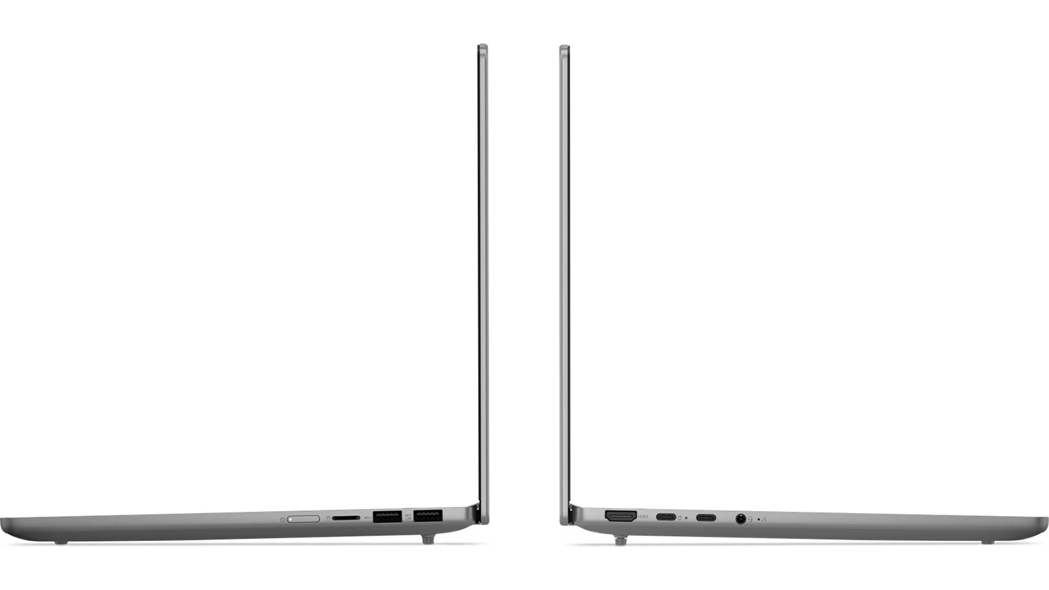 Pohled ze stran na notebook Lenovo