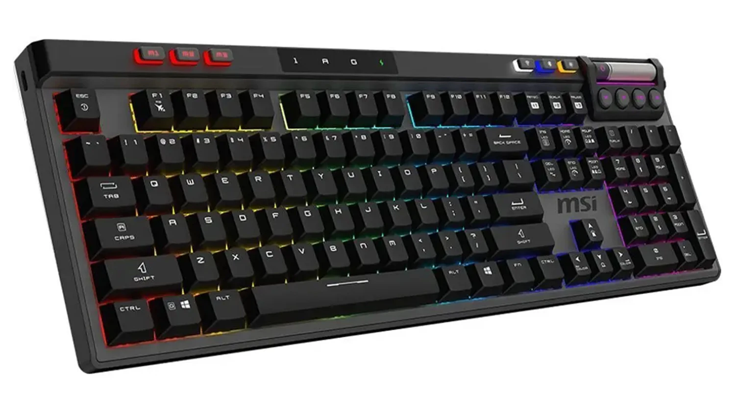 Herní klávesnice MSI Strike Pro Wireless Silent černá zepředu