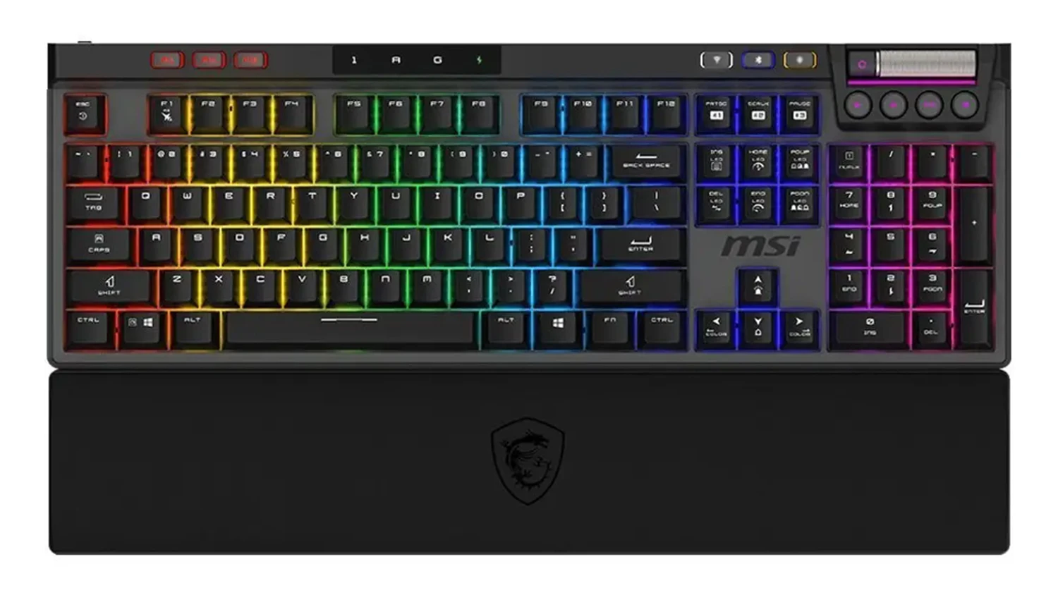 Herní klávesnice MSI Strike Pro Wireless Silent černá seshora