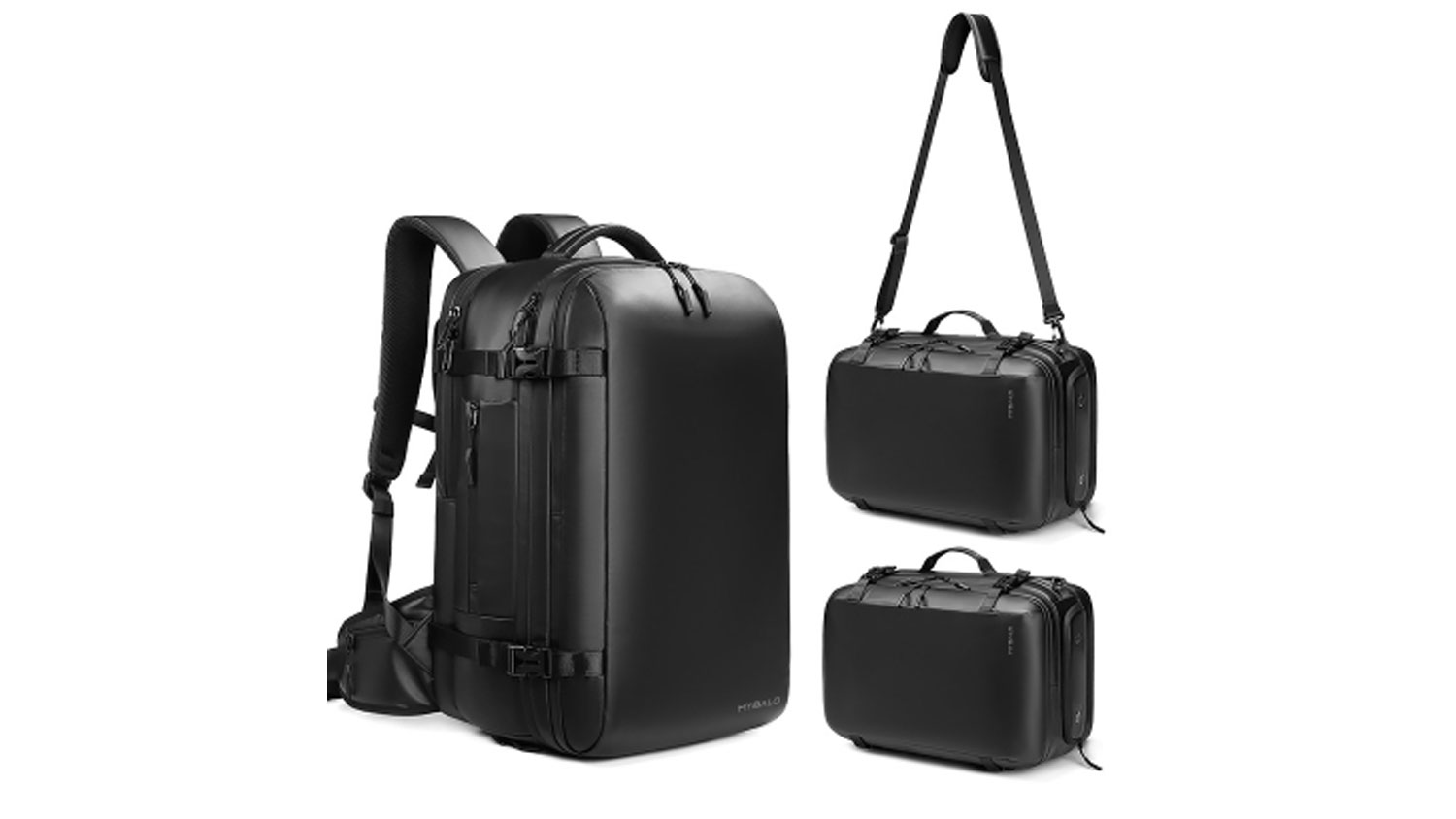 Tři varianty no&scaron;en&iacute; batohu na notebook MYBALO Traveler 3v1