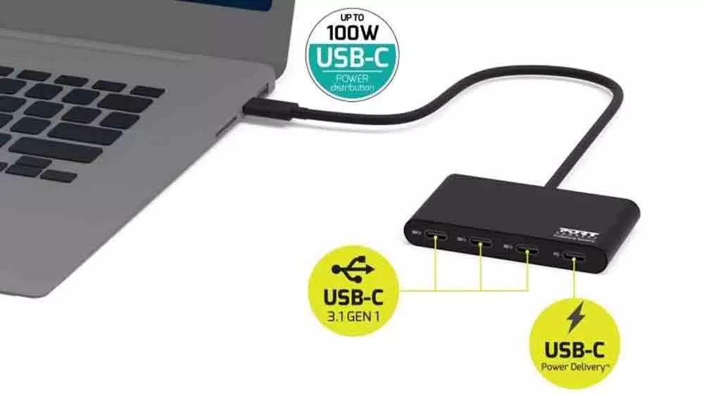 USB HUB Port Designs 900147 pripojen&yacute; k notebooku_02