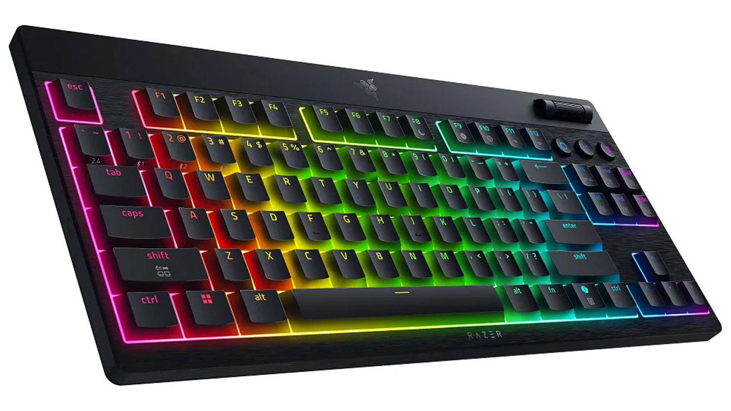 Herní klávesnice Razer – pohled ze strany