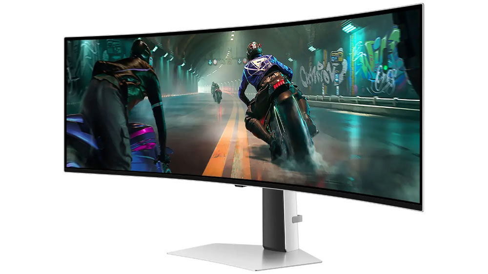OLED monitor Samsung Odyssey G9 (G91SD) pohled ze strany_02
