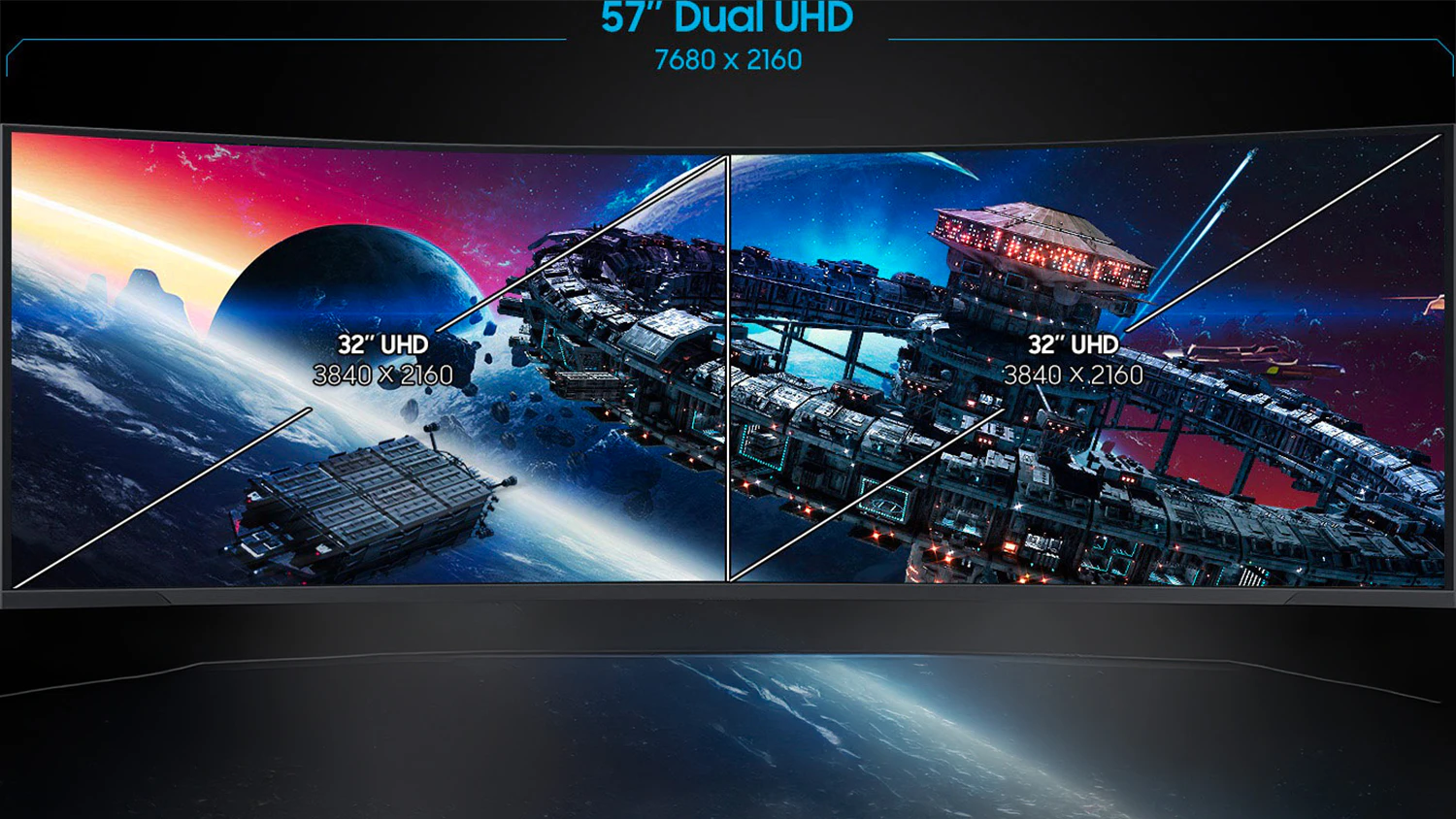 Du&aacute;ln&iacute; UHD rozli&scaron;en&iacute; monitoru Samsung Odyssey Neo G9