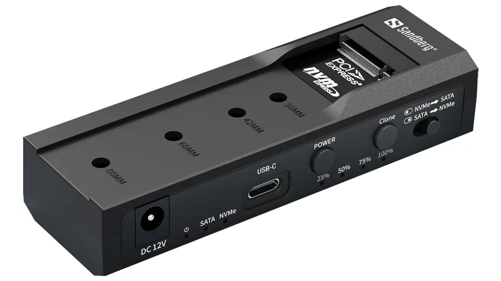 Dokovací stanice Sandberg USB 3.2 Dock M2+NVMe reader_01