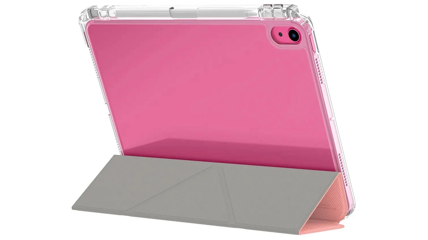 Pouzdro pro iPad Skinarma Zeta 2025 Pink jako stojánek