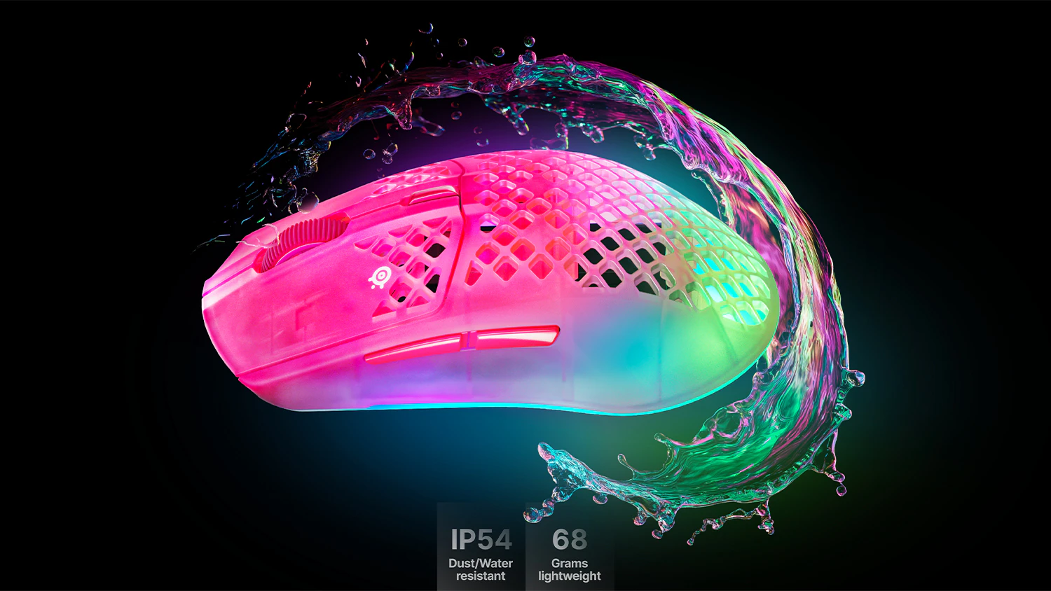 Voda okolo my&scaron;i SteelSeries Aerox 3 Wireless Gen 2