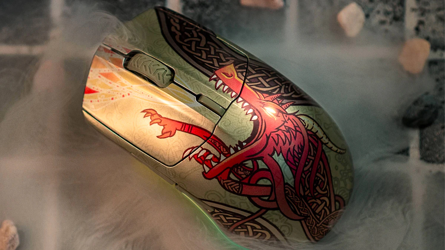 Bezdrôtová herná myš SteelSeries CS2 Dragon Lore Edition v dyme