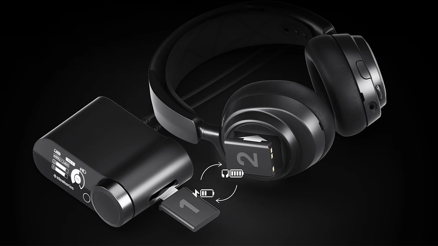 Výmena batérie slúchadiel SteelSeries Arctis Nova Pro Wireless