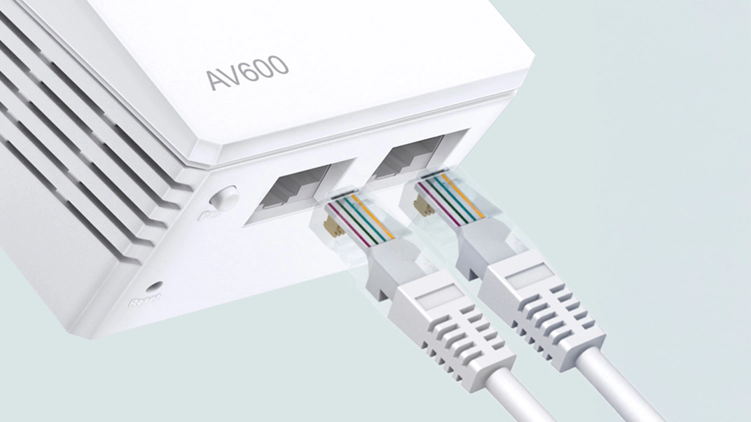 Powerline sada TP-Link TL-WPA4220 KIT vstupy na lan kabely