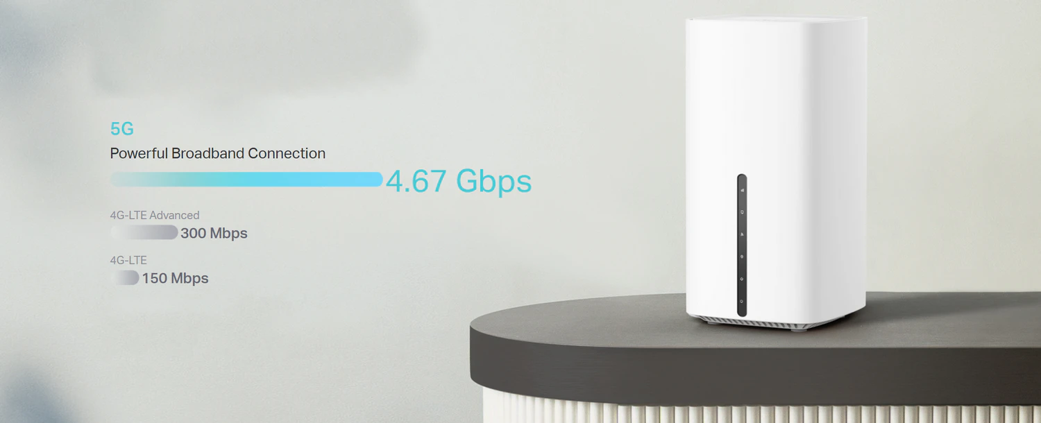 Router TP-Link Archer NX600 5G AX3600 s vyznačen&yacute;mi rychlostmi