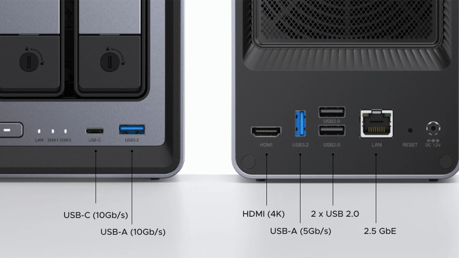 Porty &uacute;loži&scaron;tě UGREEN NASync DXP2800