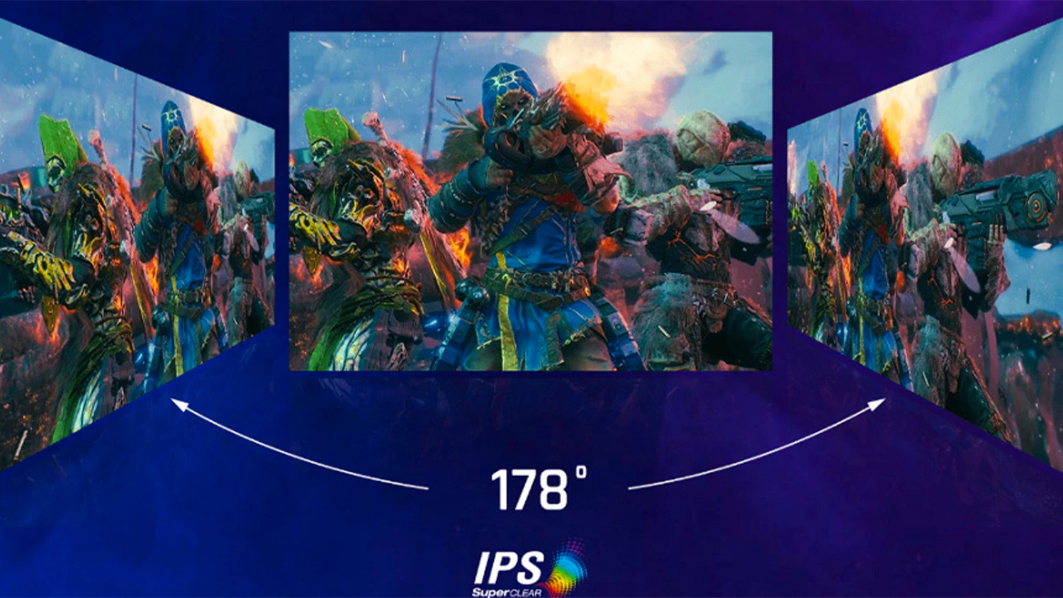 Pozorovací úhly SuperClear IPS panelu