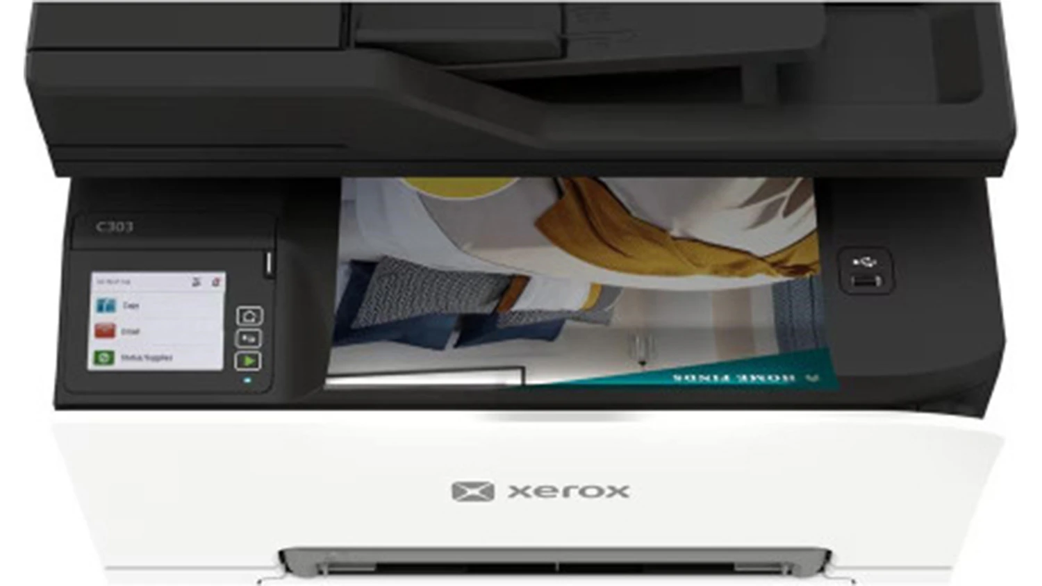 Laserová tlačiareň Xerox – pohľad zhora