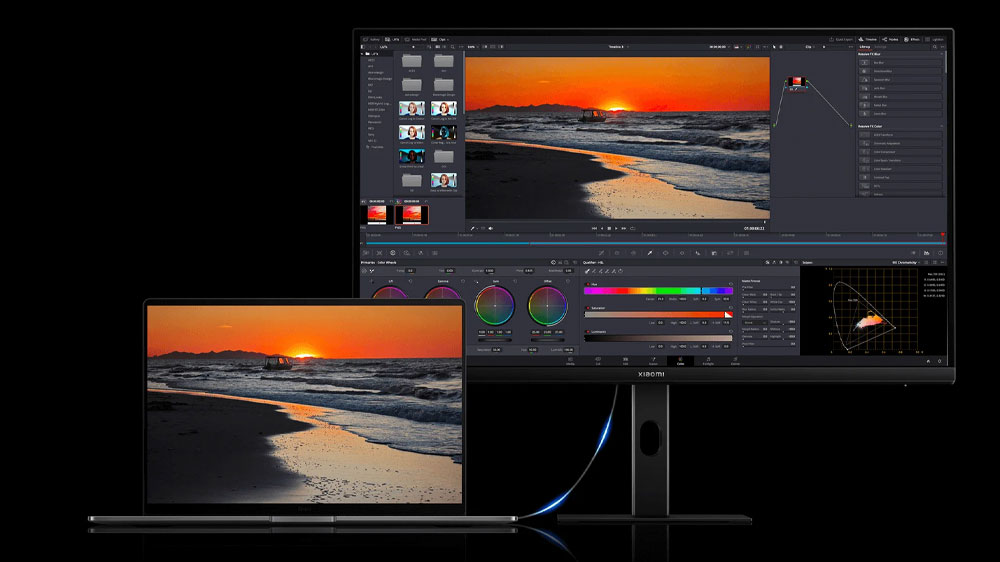 Notebook připojený k monitoru Xiaomi A27Ui_03