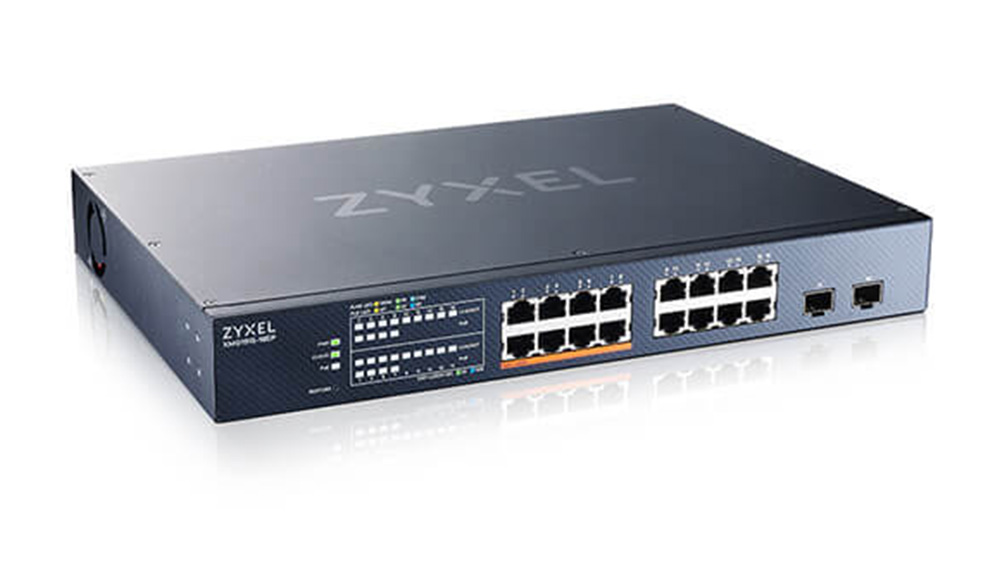 Switch Zyxel XMG1915-18EP PoE++ demonstrující pokročilé bezpečnostní funkce a optimalizaci síťového provozu