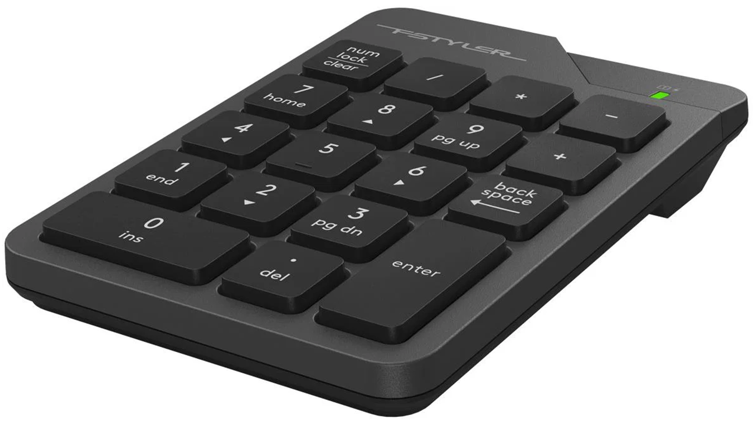 Bezdrôtová numerická klávesnica A4tech Fstyler FGK21C bočný pohľad
