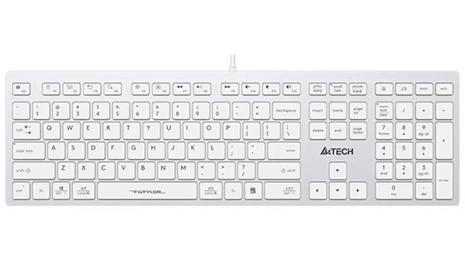 PC klávesnica A4tech Fstyler FX50 CZ/SK White