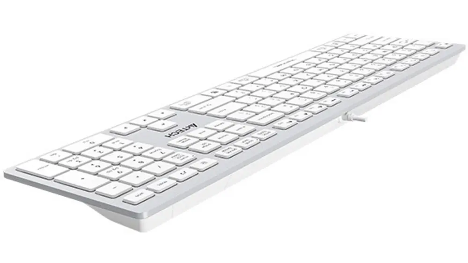 PC klávesnica A4tech Fstyler FX50 CZ/SK White, bočný pohľad