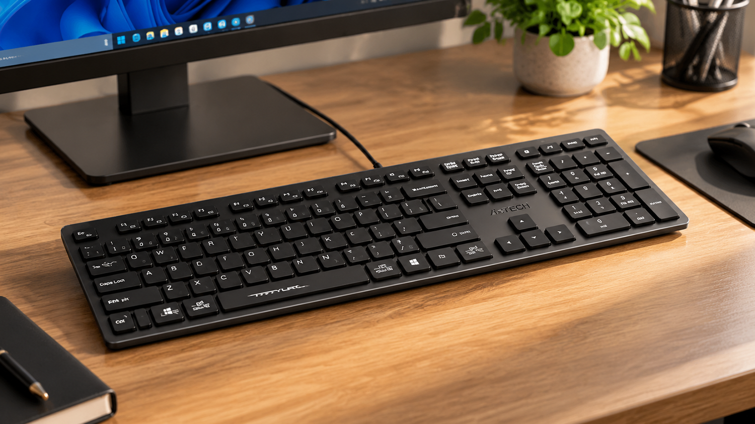 PC klávesnica A4tech Fstyler FX50 CZ Grey na pracovnom stole