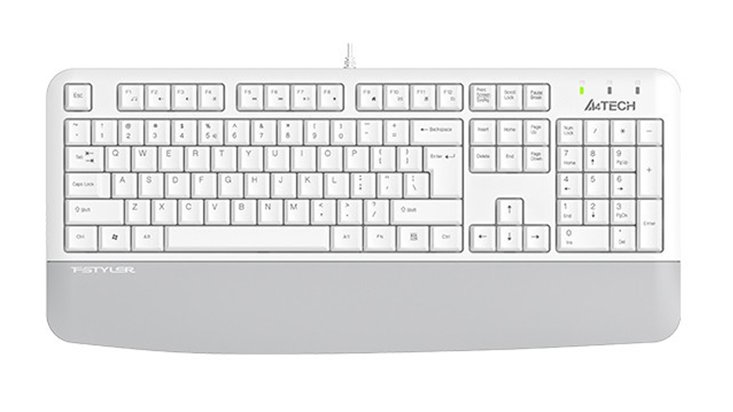 Multimedi&aacute;lna kl&aacute;vesnica A4Tech FK20 CZ/US biela