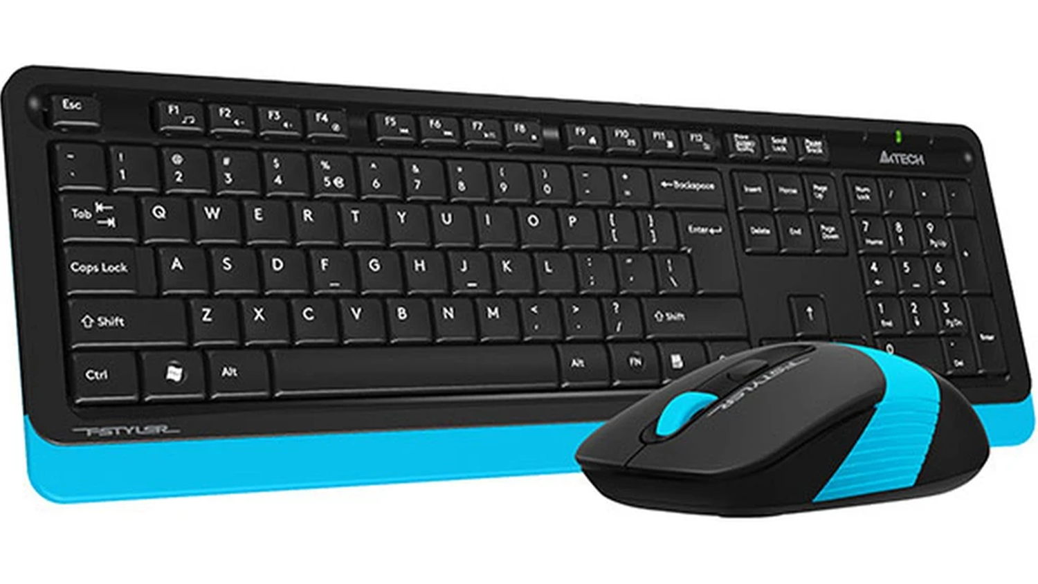 S&uacute;prava kl&aacute;vesnice a my&scaron;i A4tech Fstyler FG1010 Black/Blue CZ, detailn&yacute; pohľad