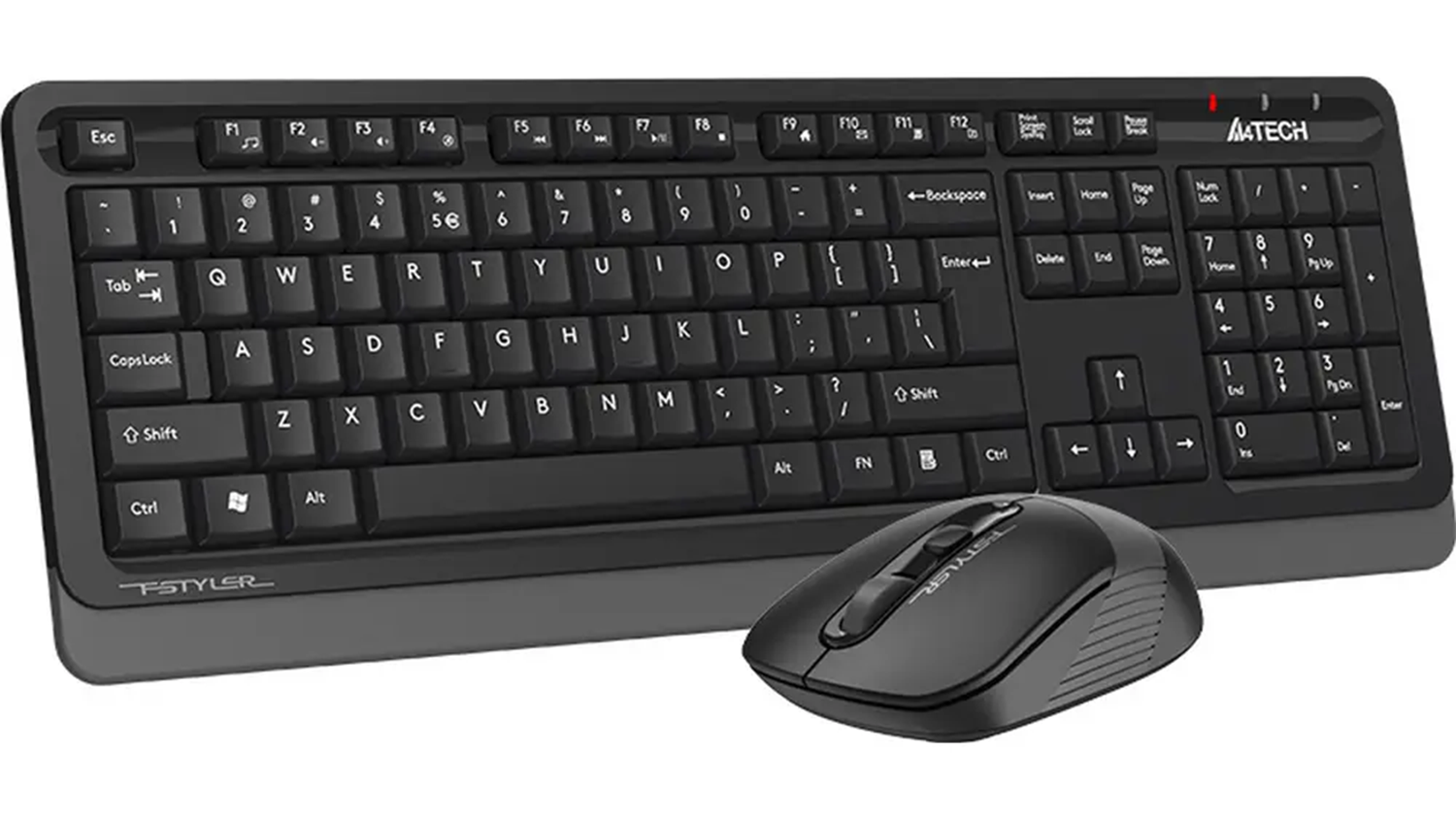 Súprava klávesnice a myši A4tech Fstyler FG1010 Grey CZ, detailný pohľad