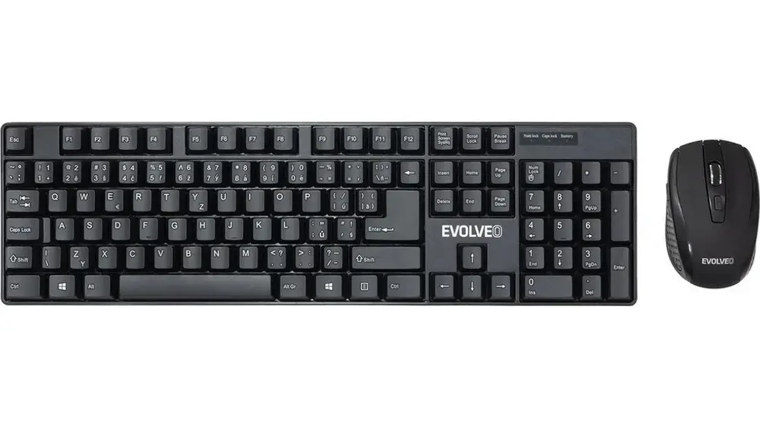 Bezdrôtová súprava klávesnice a myši Evolveo WK-142