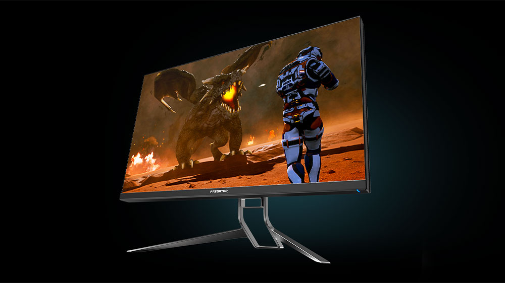 LCD monitor Acer Predator X32QFSbmii s videohrou na displeji_03
