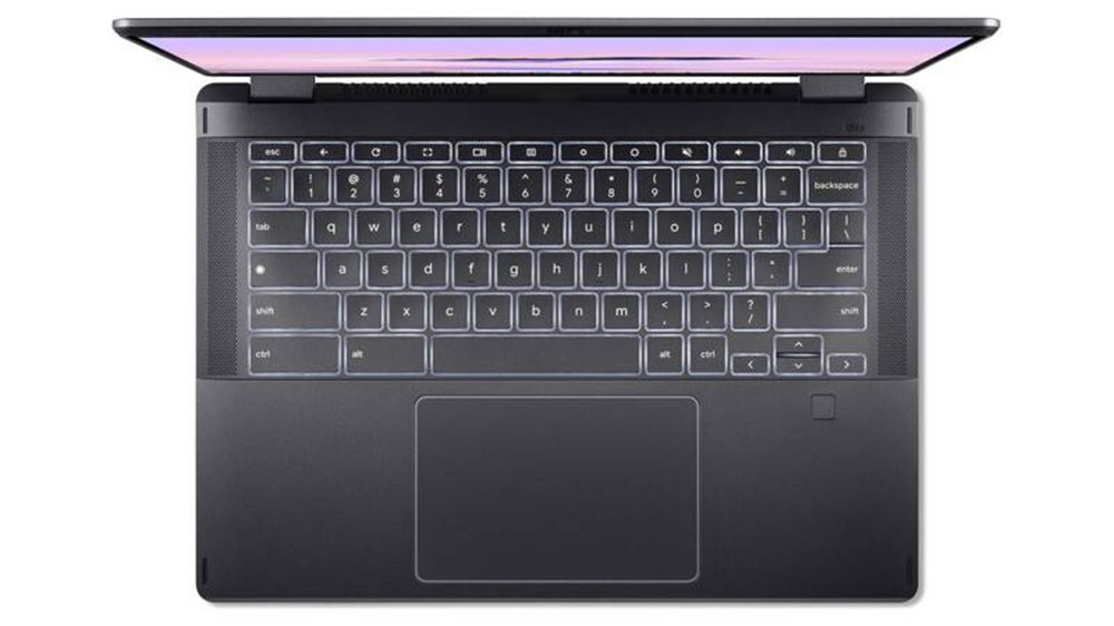 Klávesnice notebooku Acer Chromebook Plus Spin 514 a hladký touchpad OceanGlass_04