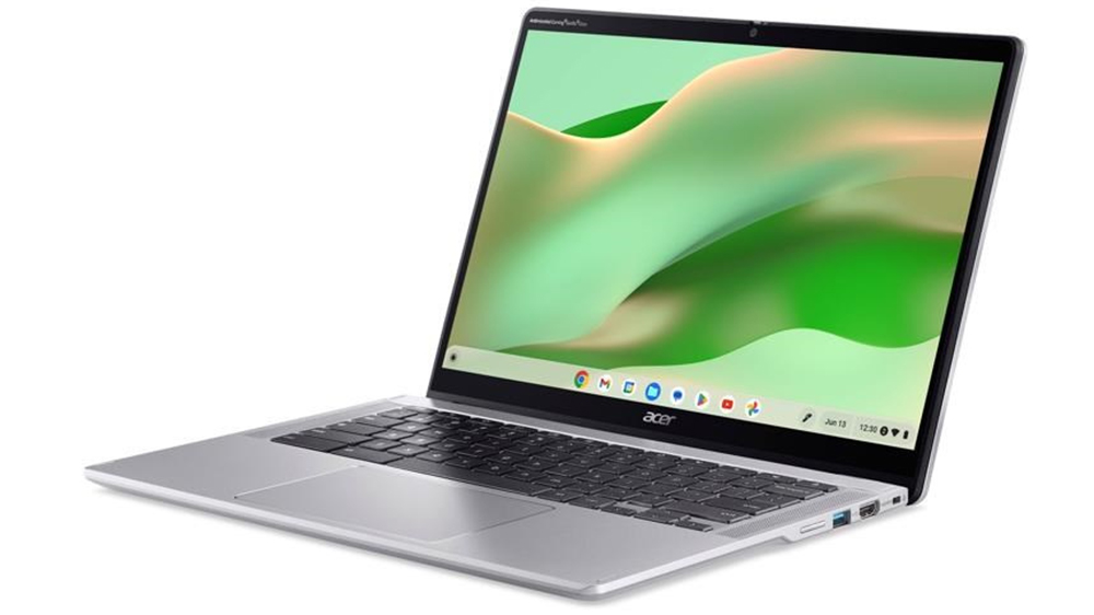 Notebook Acer Chromebook Plus Spin 714 (CP714-1HN-59L1) z boku a jeho nabídka portů z jedné strany_04