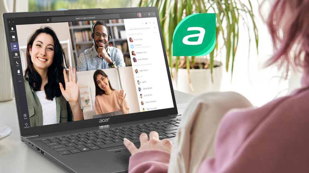 Žena vo videohovore na notebooku Acer Aspire 16_04