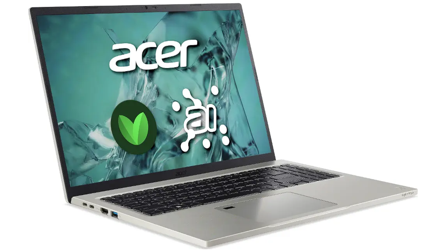 Notebook Acer Aspire Vero 16 AV16-71P-74WA pohľad šikmo spredu