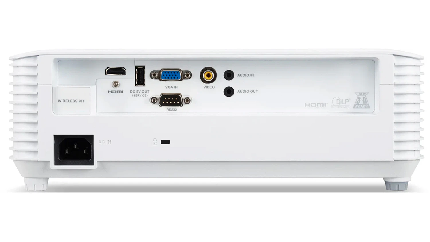 Zadná strana projektora Acer H5386BDi